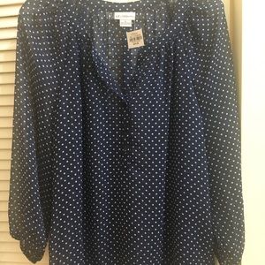 Brand new with tags polka dot blouse